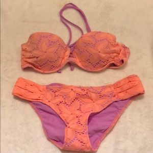 Orange and purple Victoria secret bikini